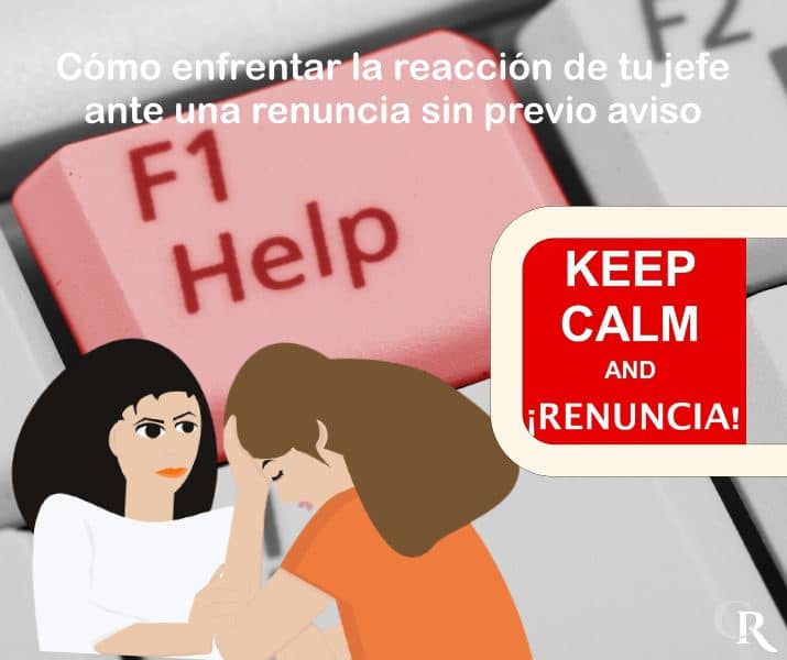 carta de renuncia sin previo aviso