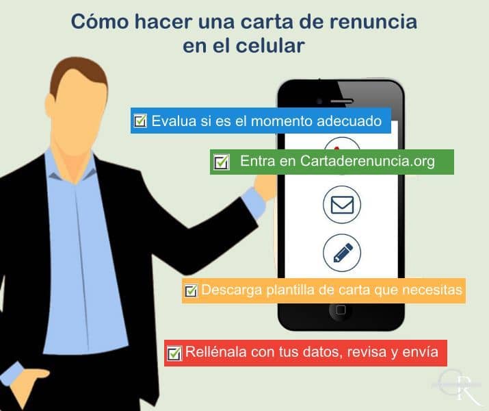 cómo hacer carta de renuncia en celular