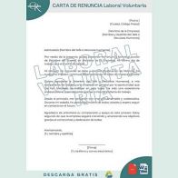 carta de renuncia empleo voluntaria guia 