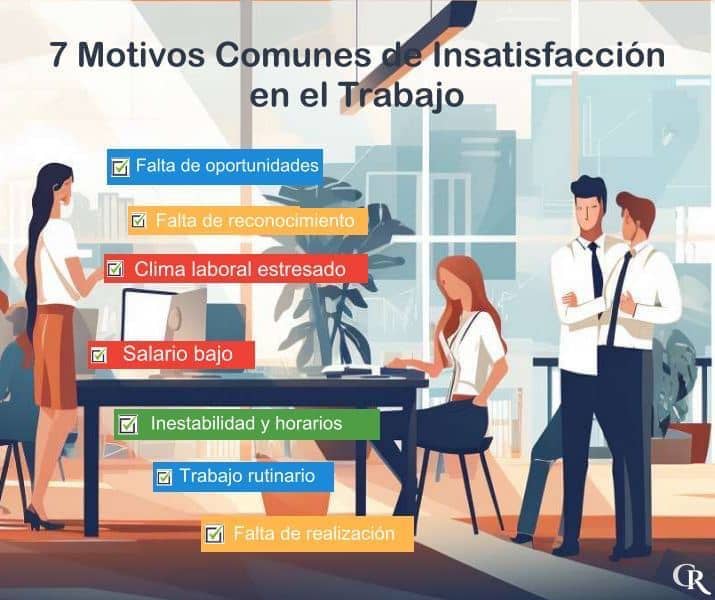 motivos de insatisfacción en trabajo